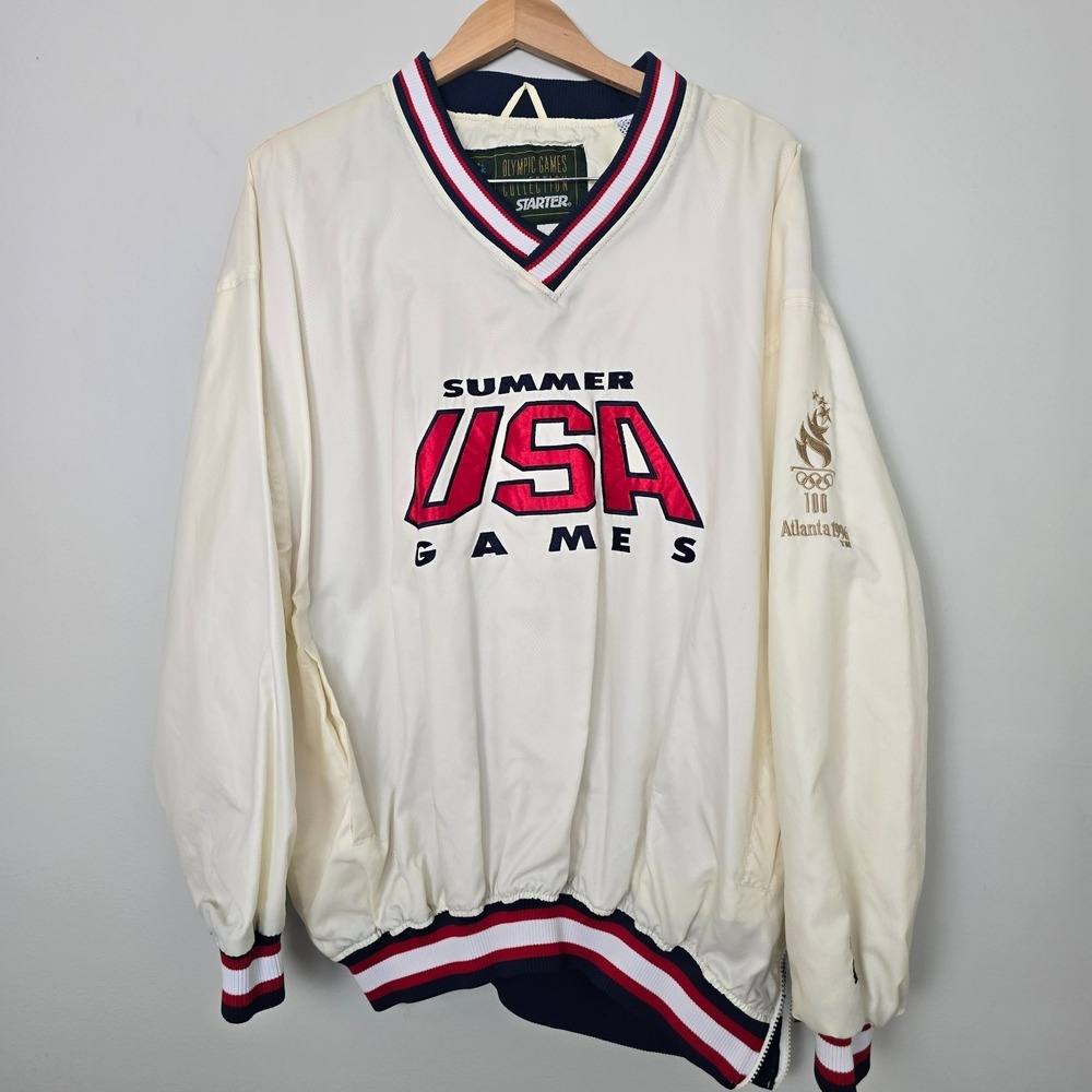 VTG Starter Mens 1996 Atlanta Summer Olympics Windbreaker Jacket Sz XL USA Games - Picture 2 of 15